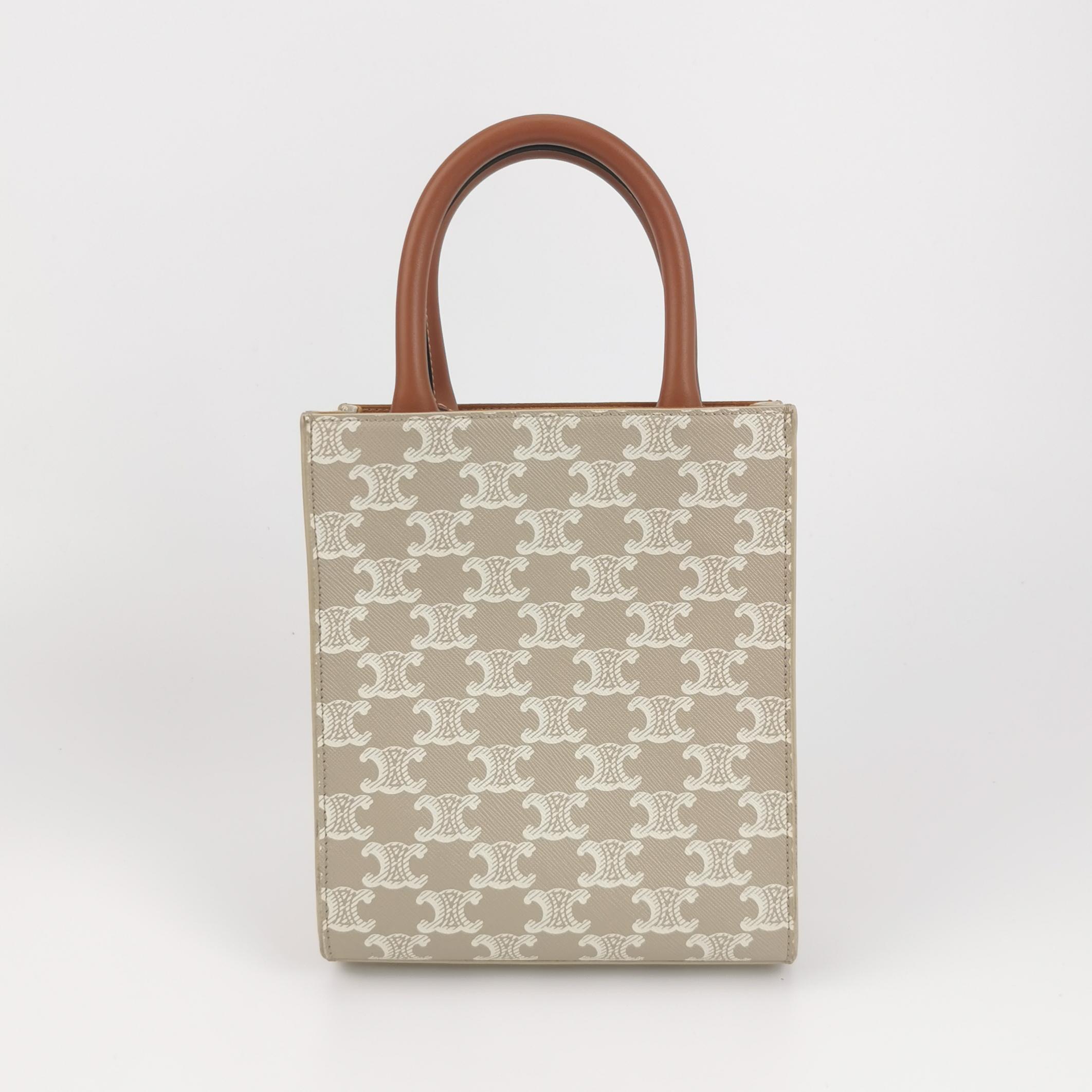 Celine Vertical Cabas Tote Triomphe Coated Canvas Mini — photo 3 of 15