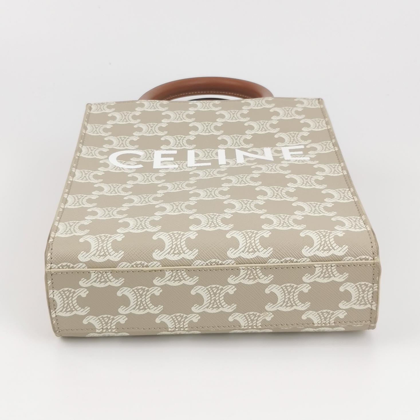 Celine Vertical Cabas Tote Triomphe Coated Canvas Mini — photo 6 of 15