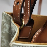 Celine Vertical Cabas Tote Triomphe Coated Canvas Mini — thumbnail 8