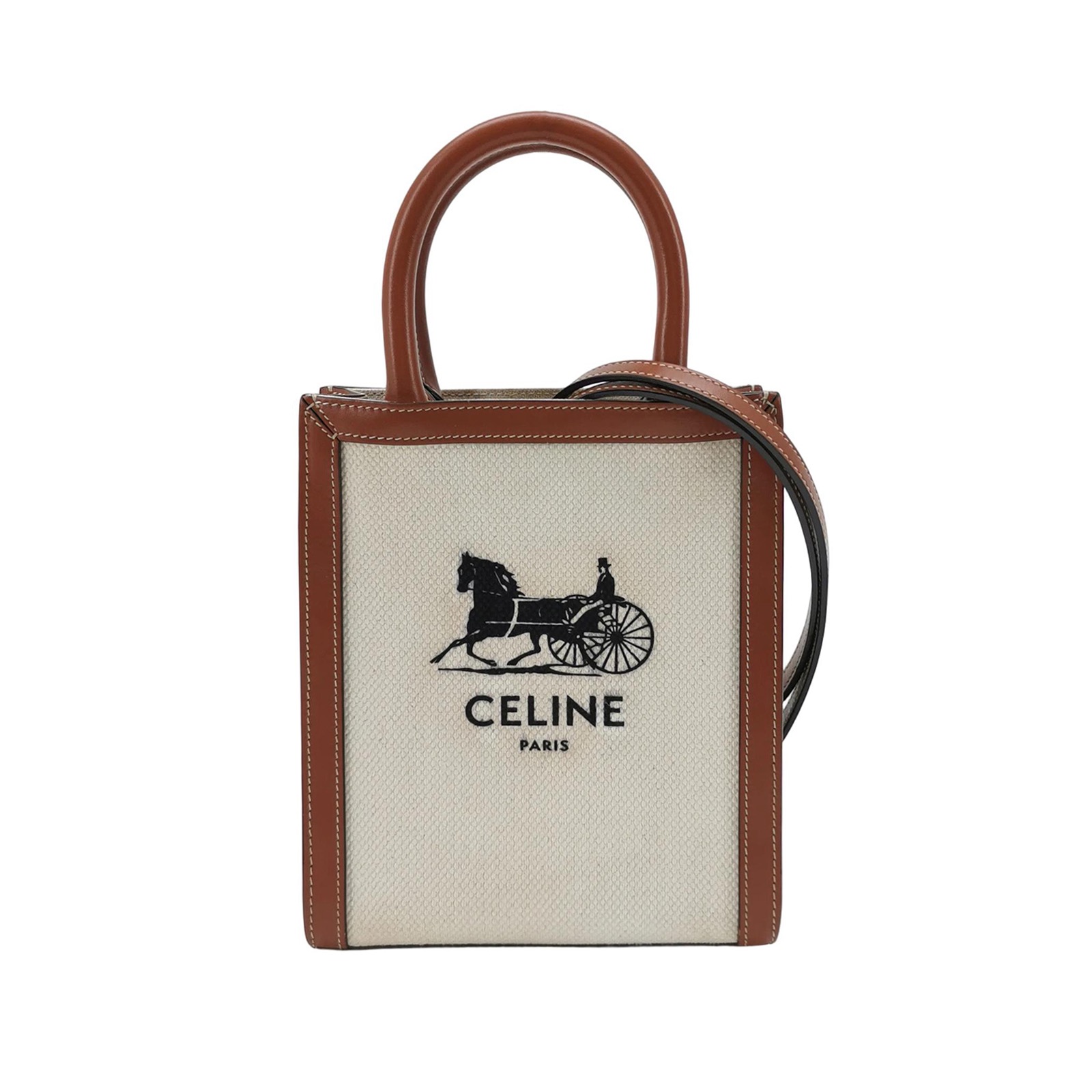 Celine Sulky Vertical Cabas Tote Canvas with Leather Mini — photo 1 of 12