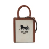 Celine Sulky Vertical Cabas Tote Canvas with Leather Mini — thumbnail 1