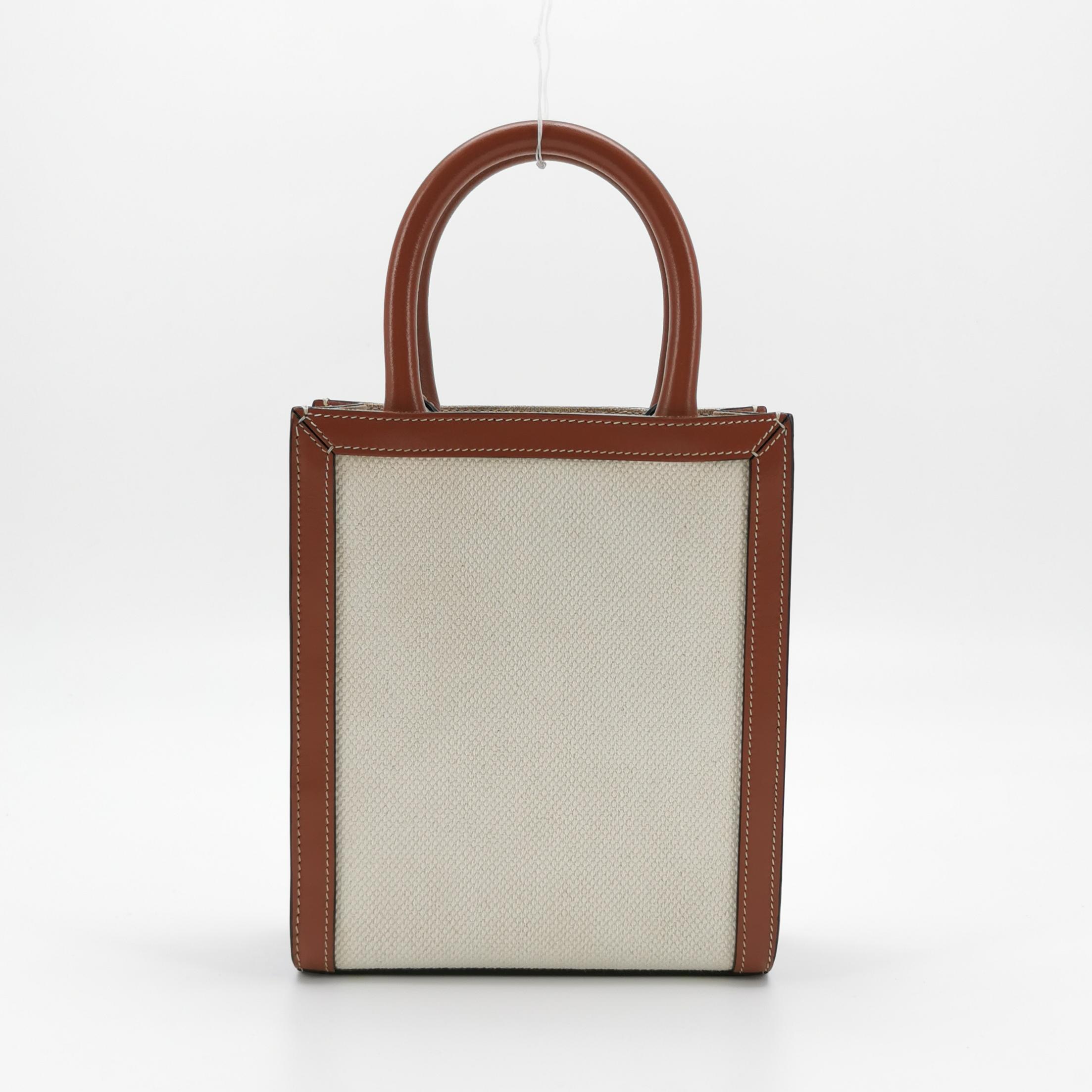 Celine Sulky Vertical Cabas Tote Canvas with Leather Mini — photo 3 of 12