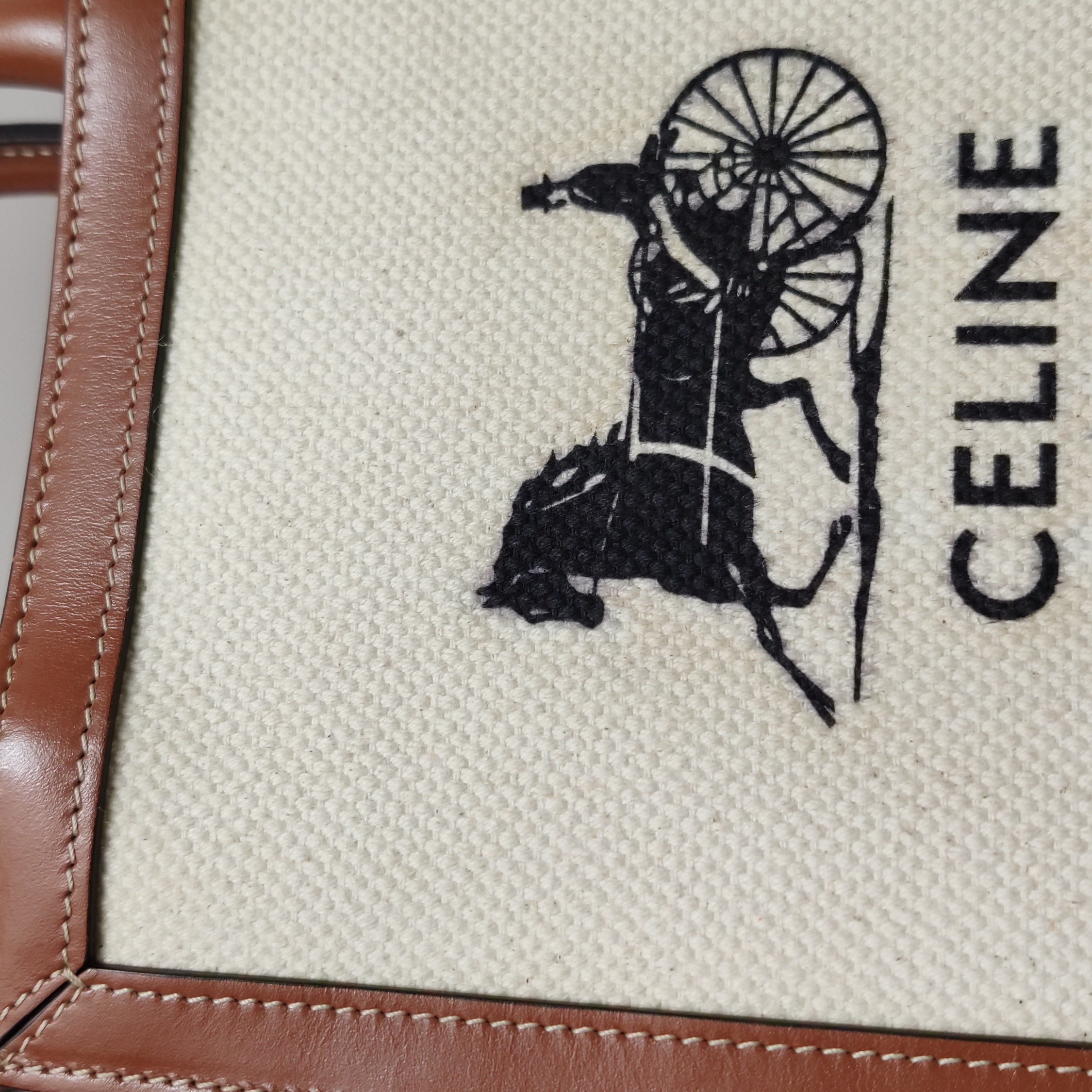Celine Sulky Vertical Cabas Tote Canvas with Leather Mini — photo 9 of 12