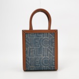 Celine Vertical Cabas Tote Printed Denim with Leather Mini — thumbnail 3