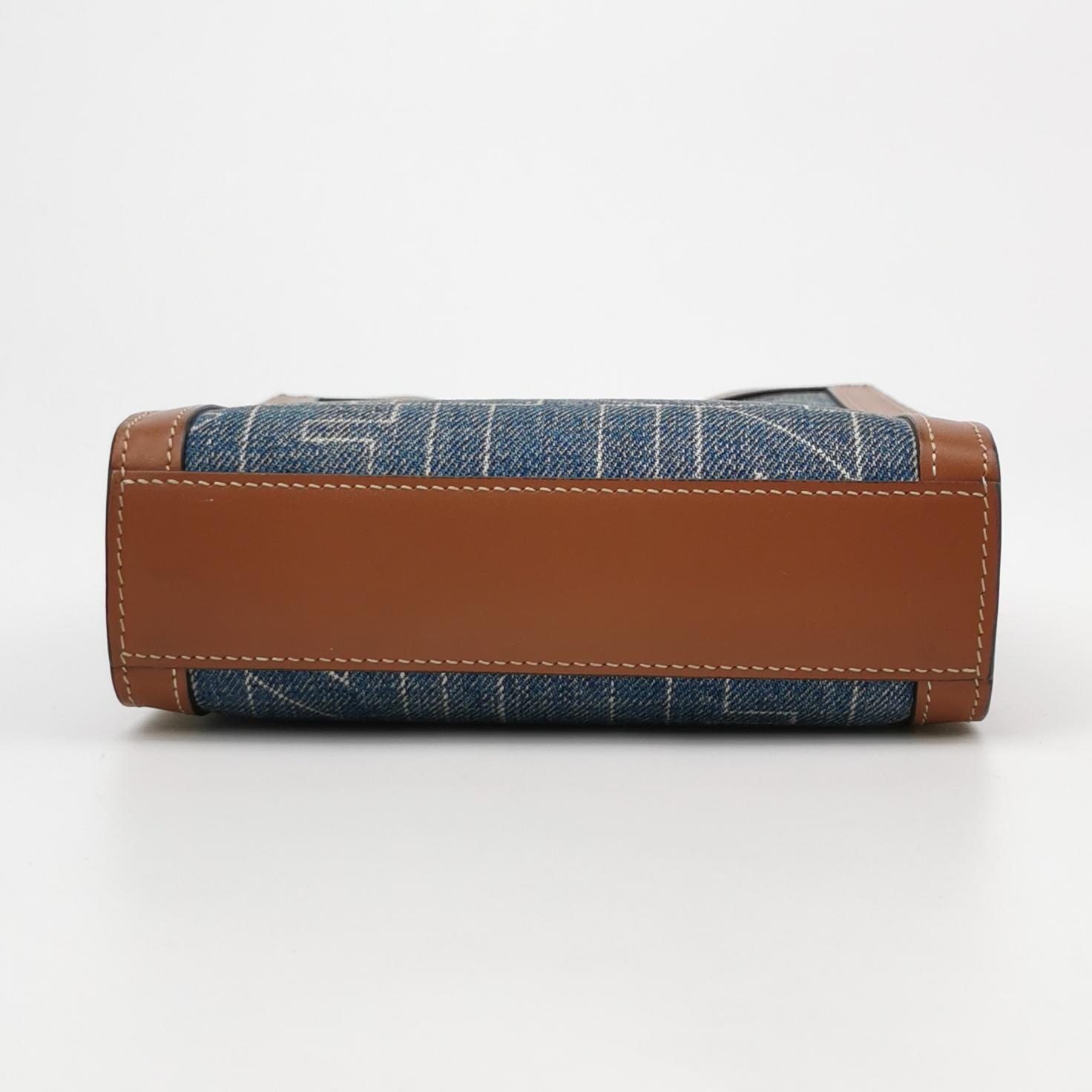 Celine Vertical Cabas Tote Printed Denim with Leather Mini — photo 6 of 12