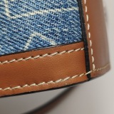 Celine Vertical Cabas Tote Printed Denim with Leather Mini — thumbnail 10