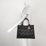 Christian Dior Book Tote with Strap Cannage Quilt Lambskin Medium — thumbnail 2