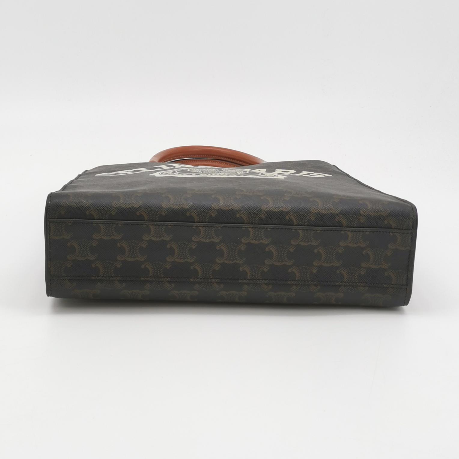 Celine Vertical Cabas Tote Triomphe Coated Canvas Mini — photo 6 of 20