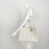 Christian Dior Book Tote with Strap Cannage Quilt Lambskin Medium — thumbnail 2