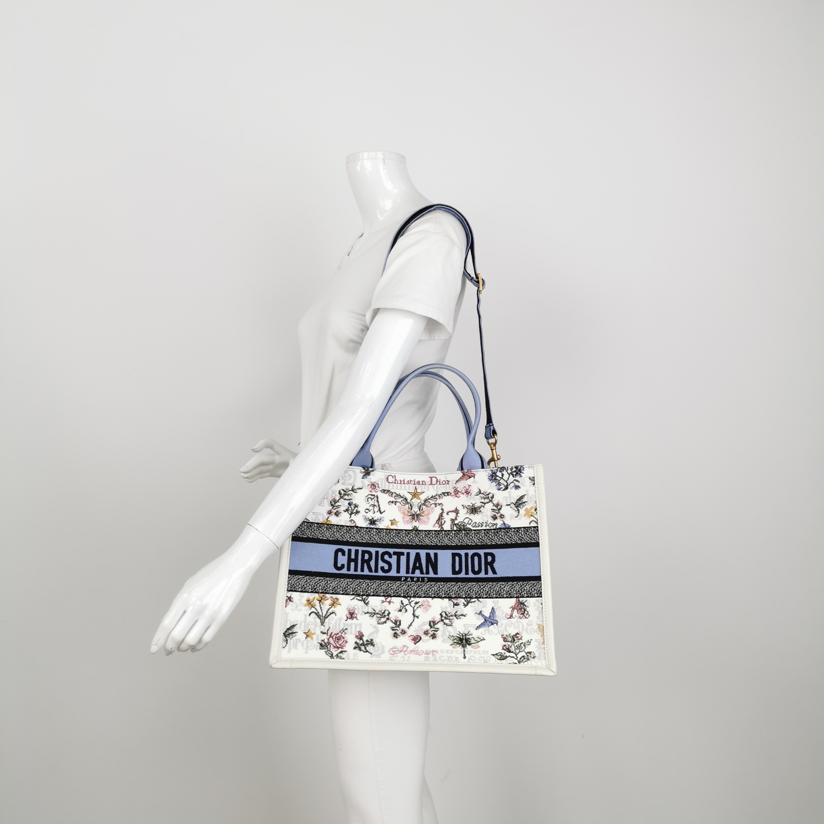 Christian Dior Book Tote Embroidered Canvas Medium — alternate view