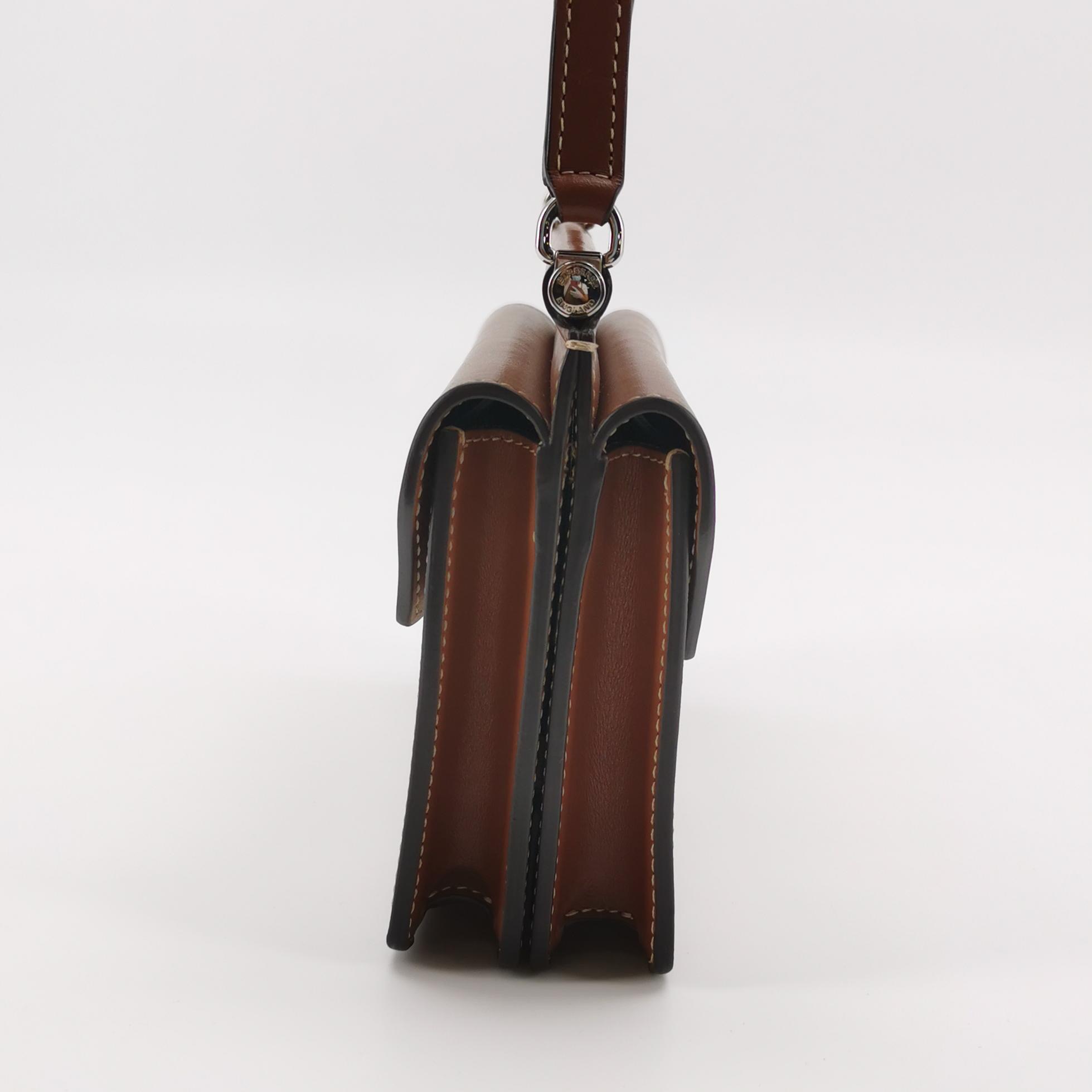 Burberry Logo Title Pocket Crossbody Bag Canvas and Leather Mini — photo 5 of 15