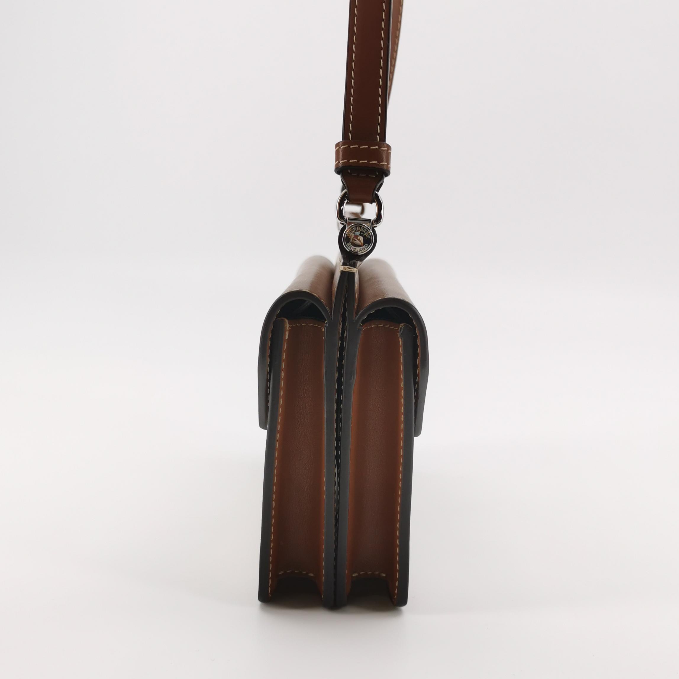 Burberry Logo Title Pocket Crossbody Bag Canvas and Leather Mini — photo 4 of 15