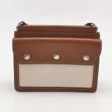 Burberry Logo Title Pocket Crossbody Bag Canvas and Leather Mini — thumbnail 3