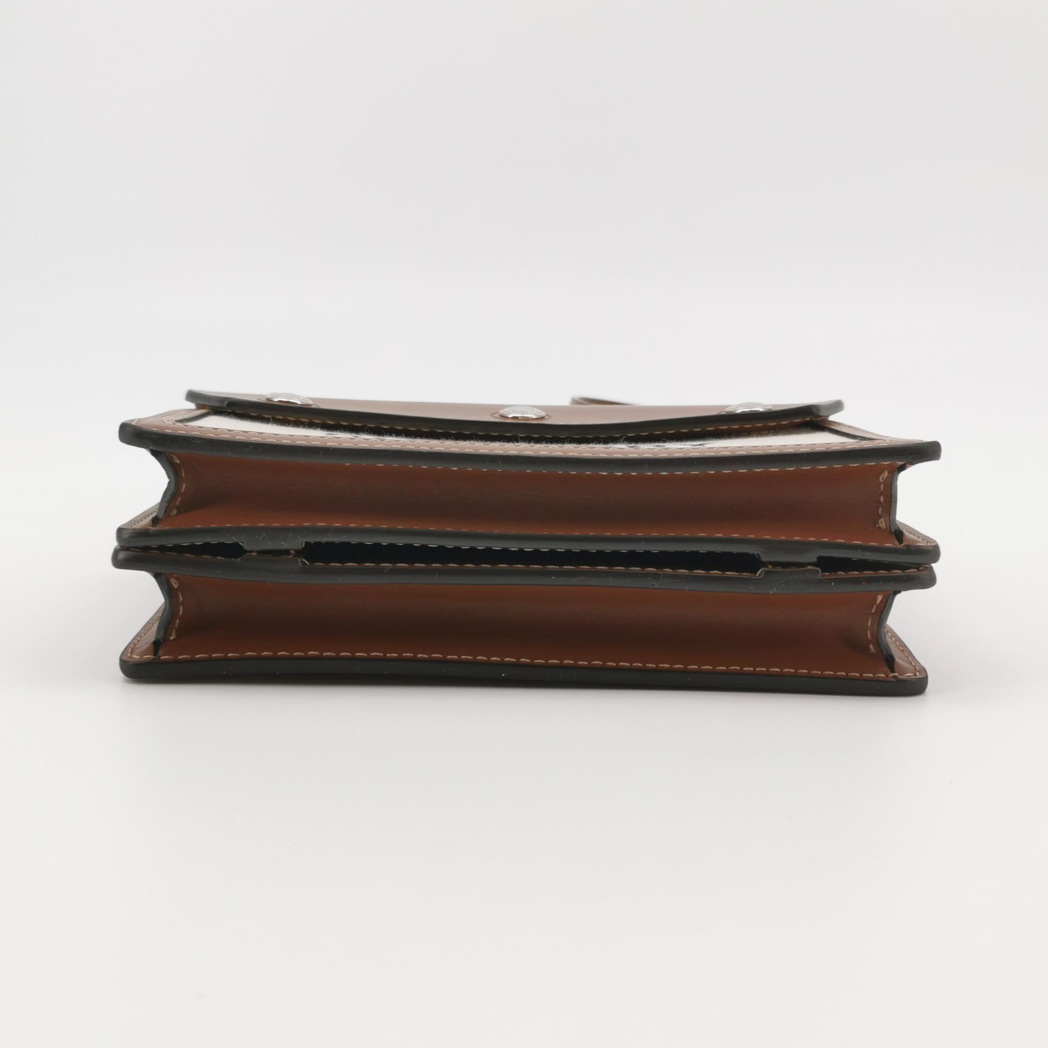 Burberry Logo Title Pocket Crossbody Bag Canvas and Leather Mini — photo 6 of 15