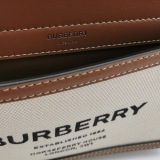 Burberry Logo Title Pocket Crossbody Bag Canvas and Leather Mini — thumbnail 8