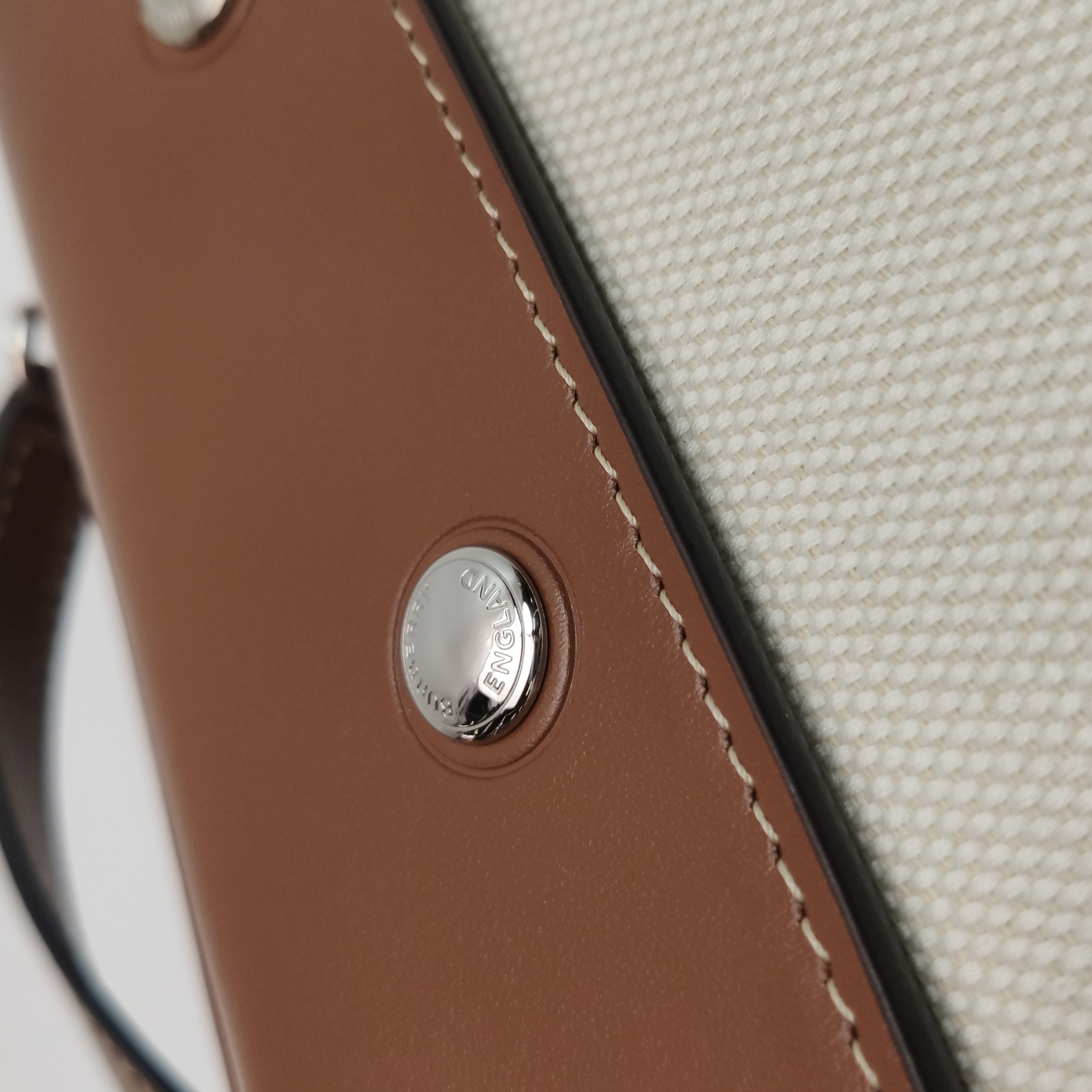 Burberry Logo Title Pocket Crossbody Bag Canvas and Leather Mini — photo 9 of 15