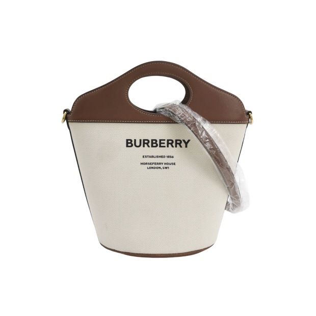 Burberry Logo Title Pocket Crossbody Bag Canvas and Leather — pre-owned, Vierlot