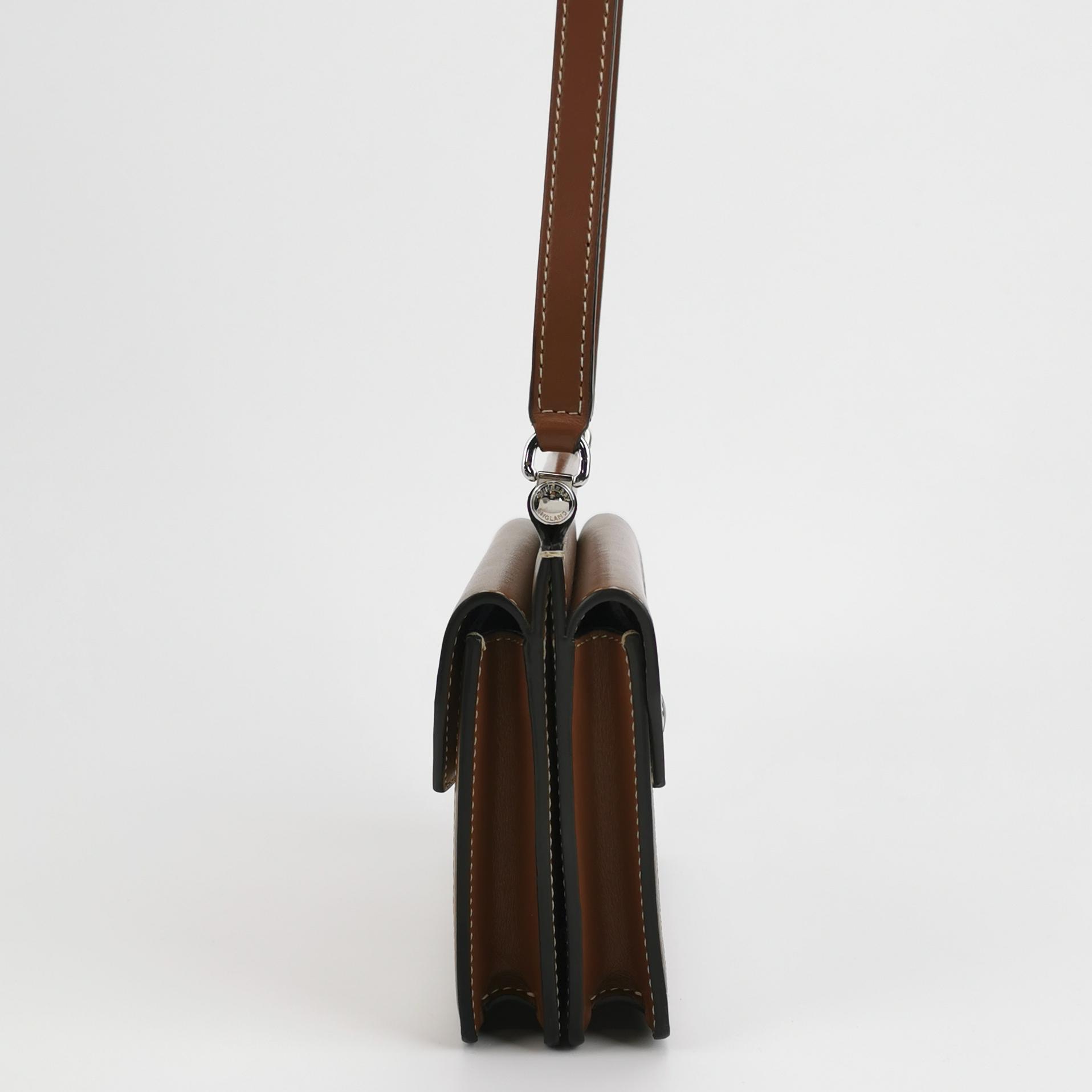 Burberry Logo Title Pocket Crossbody Bag Canvas and Leather Mini — photo 5 of 13