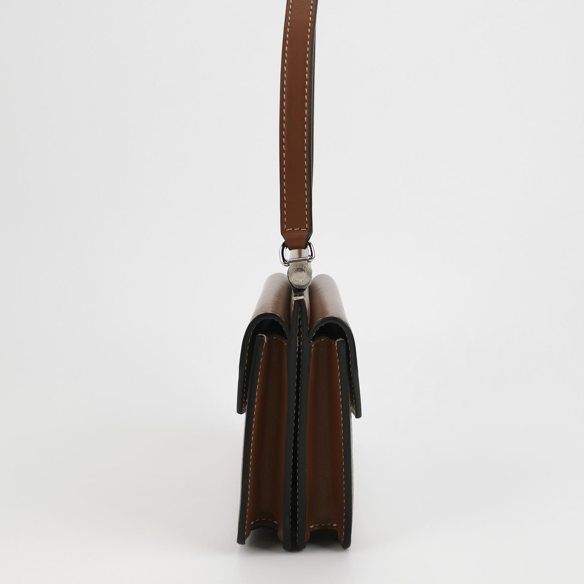 Burberry Logo Title Pocket Crossbody Bag Canvas and Leather Mini — photo 4 of 13