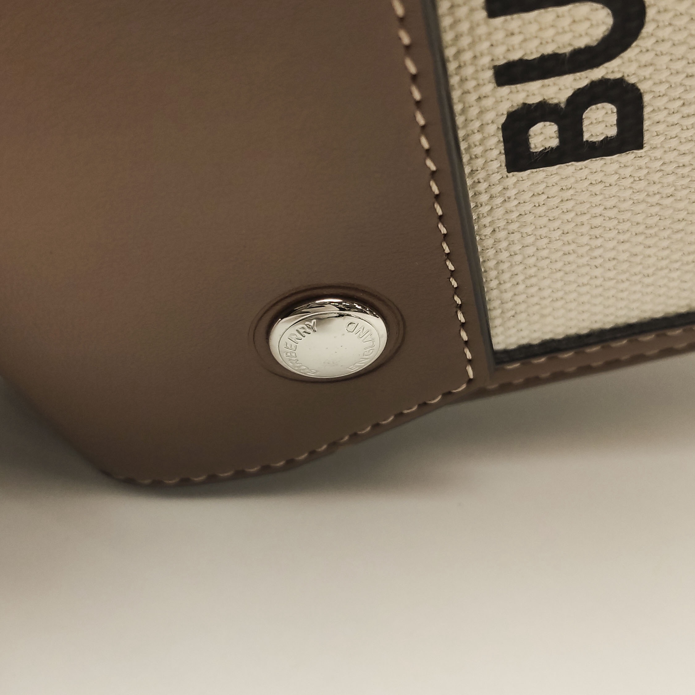 Burberry Logo Title Pocket Crossbody Bag Canvas and Leather Mini — photo 10 of 13