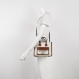 Burberry Freya Shopping Tote Canvas with Leather Mini — thumbnail 2