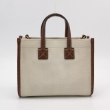 Burberry Freya Shopping Tote Canvas with Leather Mini — thumbnail 3