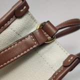 Burberry Freya Shopping Tote Canvas with Leather Mini — thumbnail 14