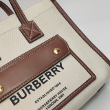 Burberry Freya Shopping Tote Canvas with Leather Mini — thumbnail 13