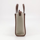 Burberry Freya Shopping Tote Canvas with Leather Mini — thumbnail 5