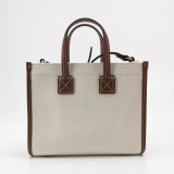 Burberry Freya Shopping Tote Canvas with Leather Mini — thumbnail 3