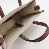 Burberry Freya Shopping Tote Canvas with Leather Mini — thumbnail 7