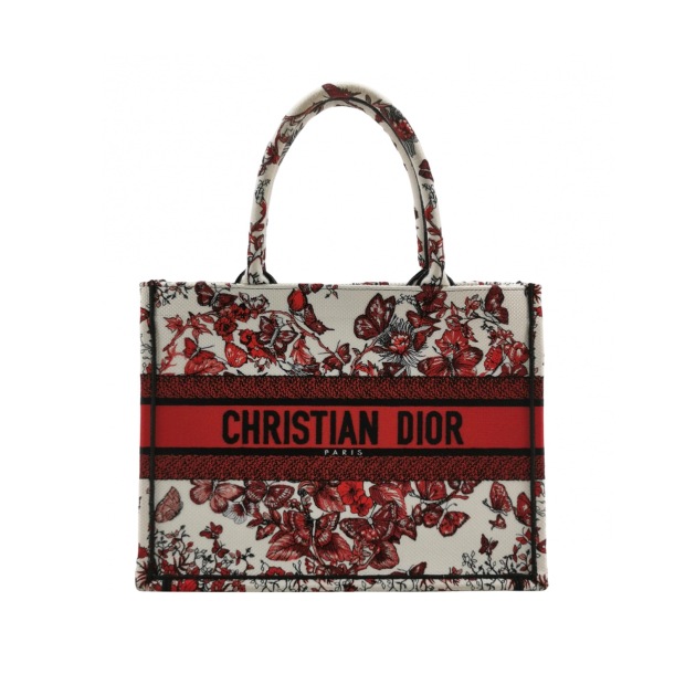 Christian Dior Book Tote Embroidered Canvas Medium — pre-owned, Vierlot