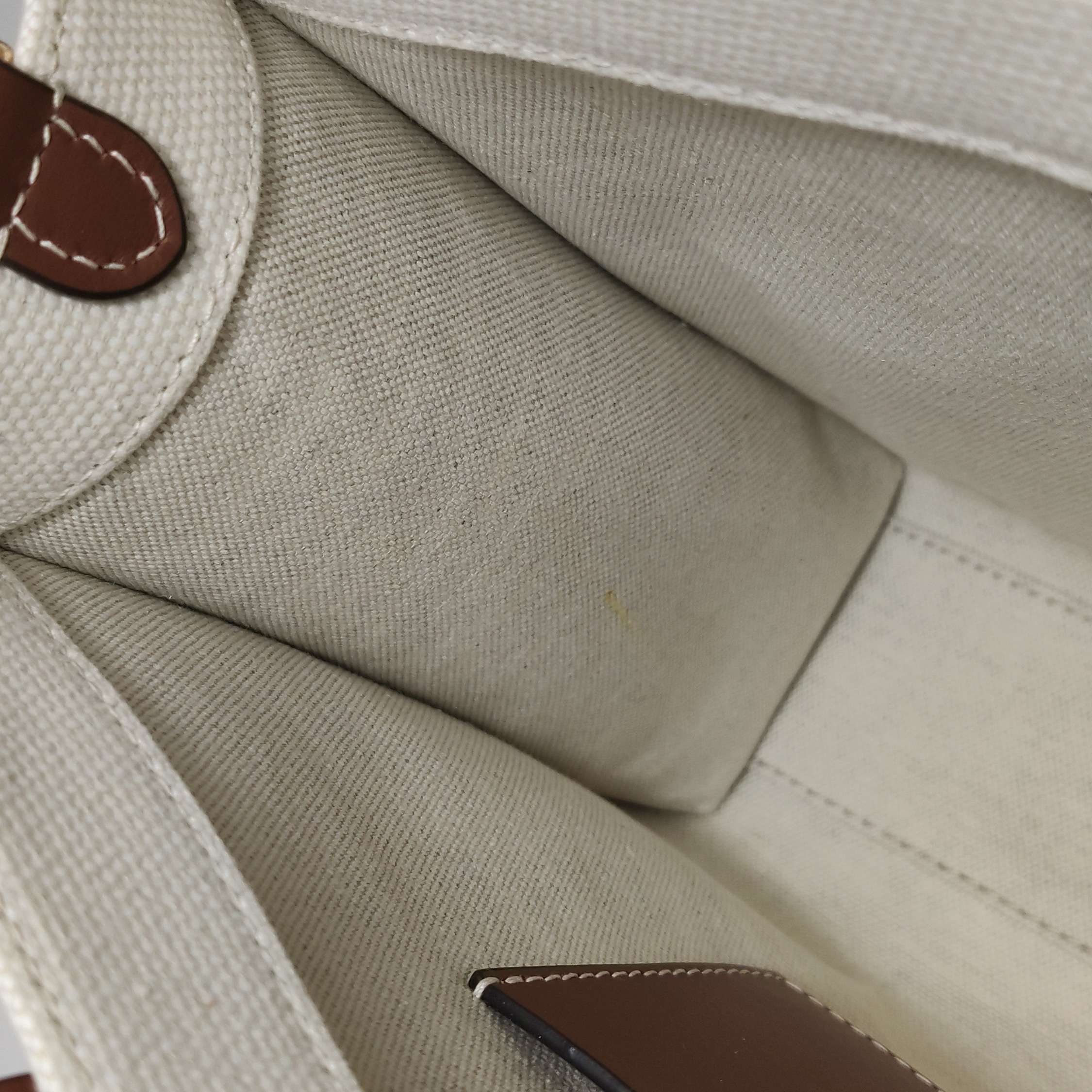 Burberry Freya Shopping Tote Canvas with Leather Mini — photo 9 of 14