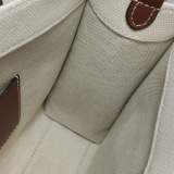 Burberry Freya Shopping Tote Canvas with Leather Mini — thumbnail 9