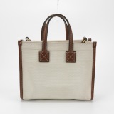 Burberry Freya Shopping Tote Canvas with Leather Mini — thumbnail 3