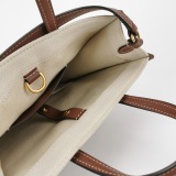 Burberry Freya Shopping Tote Canvas with Leather Mini — thumbnail 7