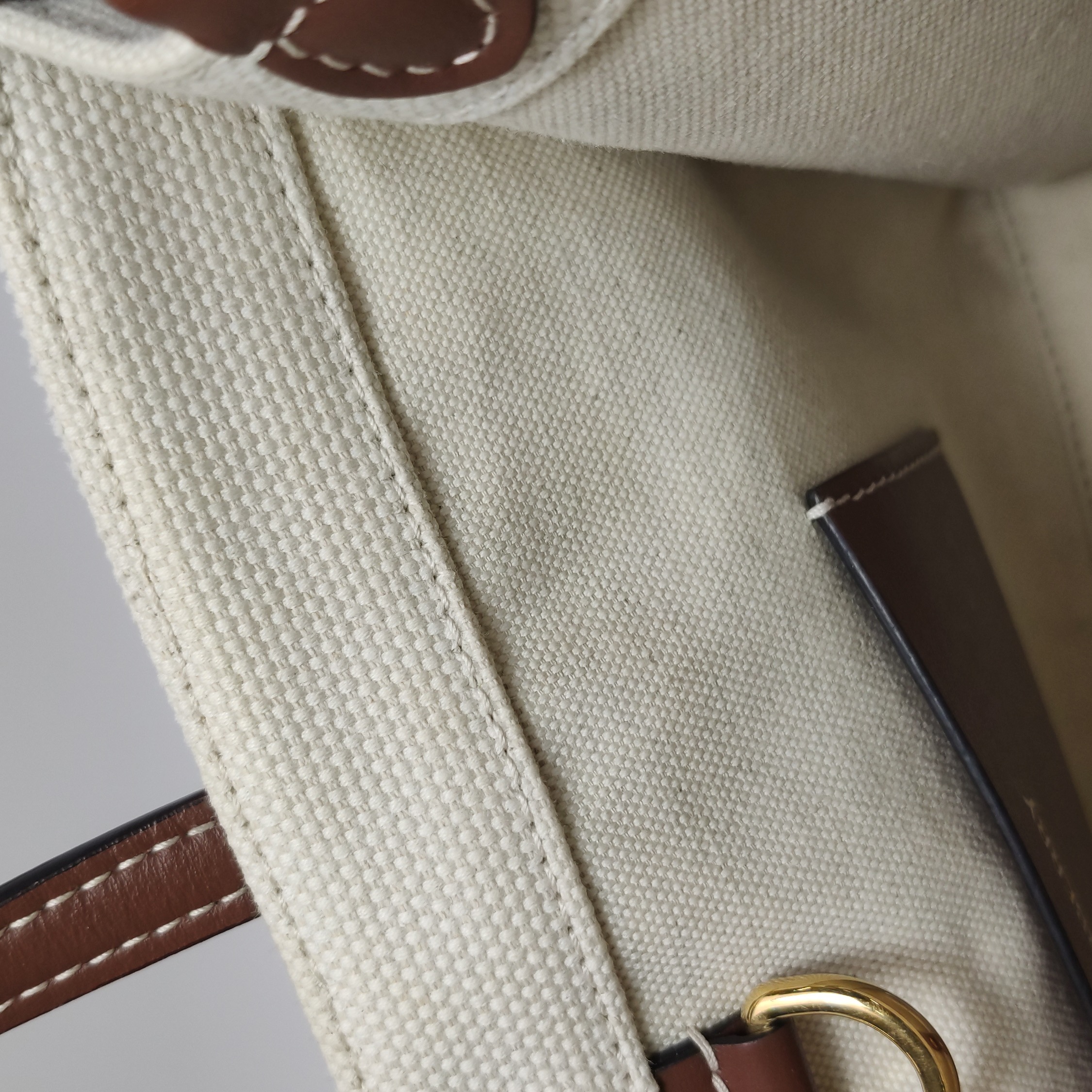 Burberry Freya Shopping Tote Canvas with Leather Mini — photo 10 of 15