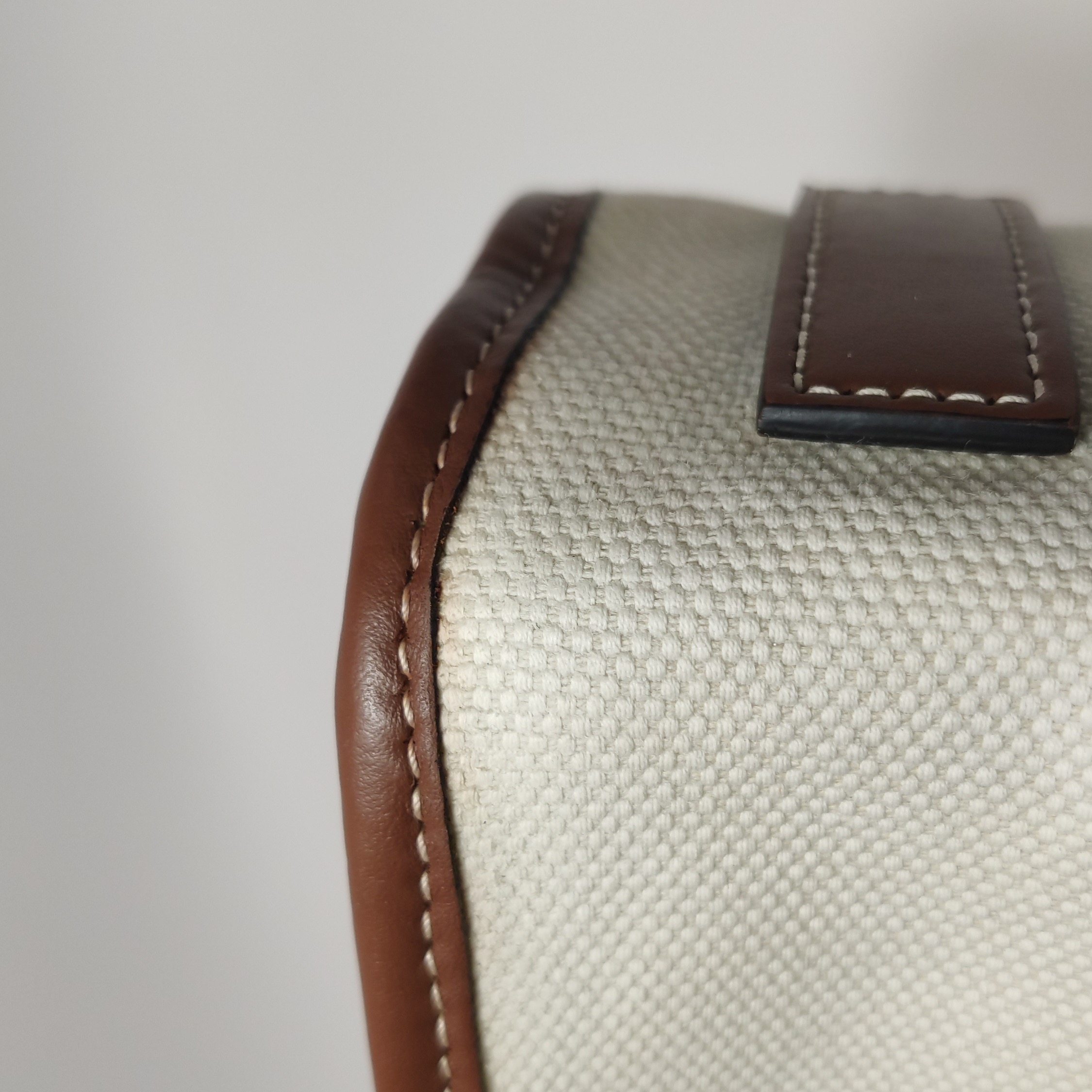 Burberry Freya Shopping Tote Canvas with Leather Mini — photo 14 of 15