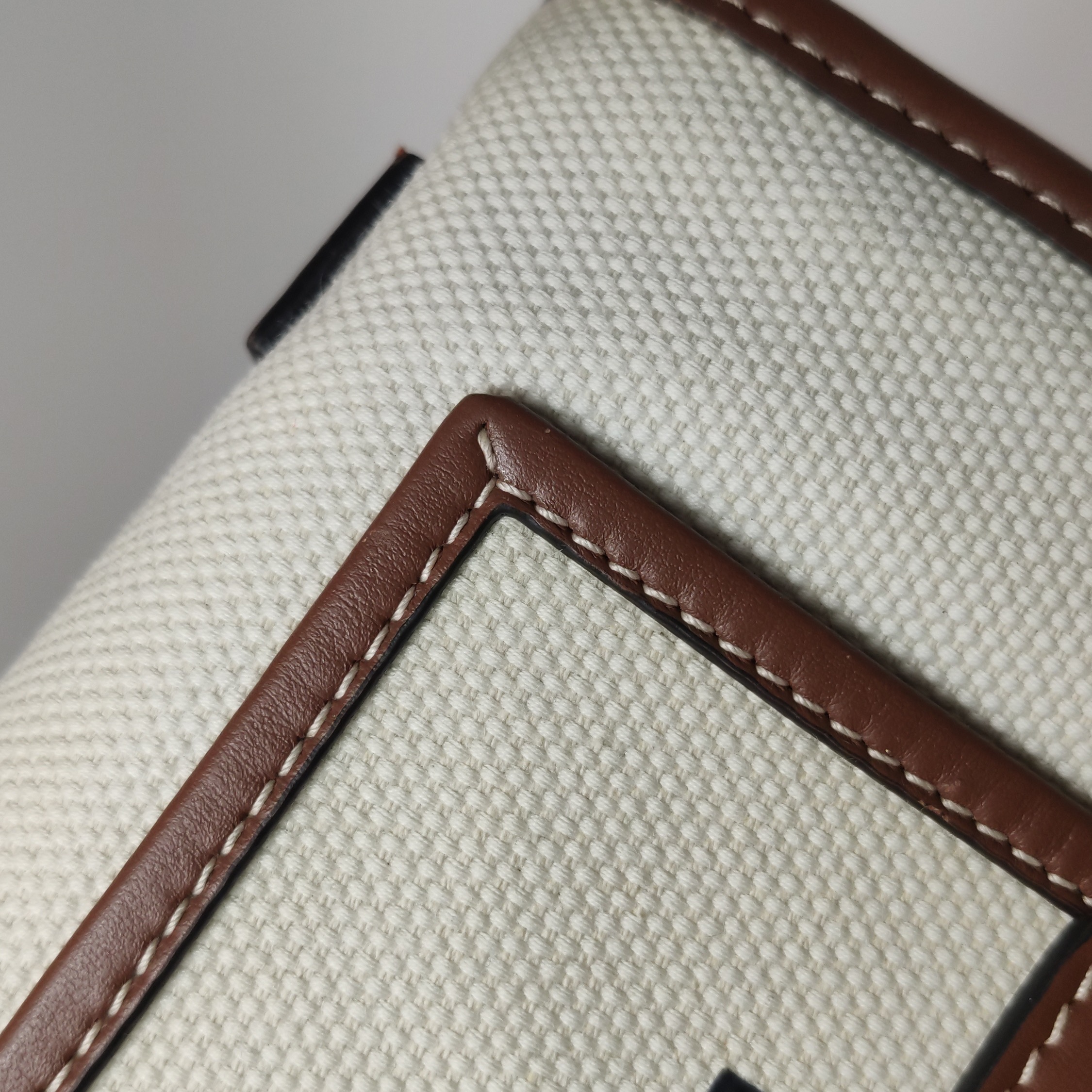 Burberry Freya Shopping Tote Canvas with Leather Mini — photo 13 of 15