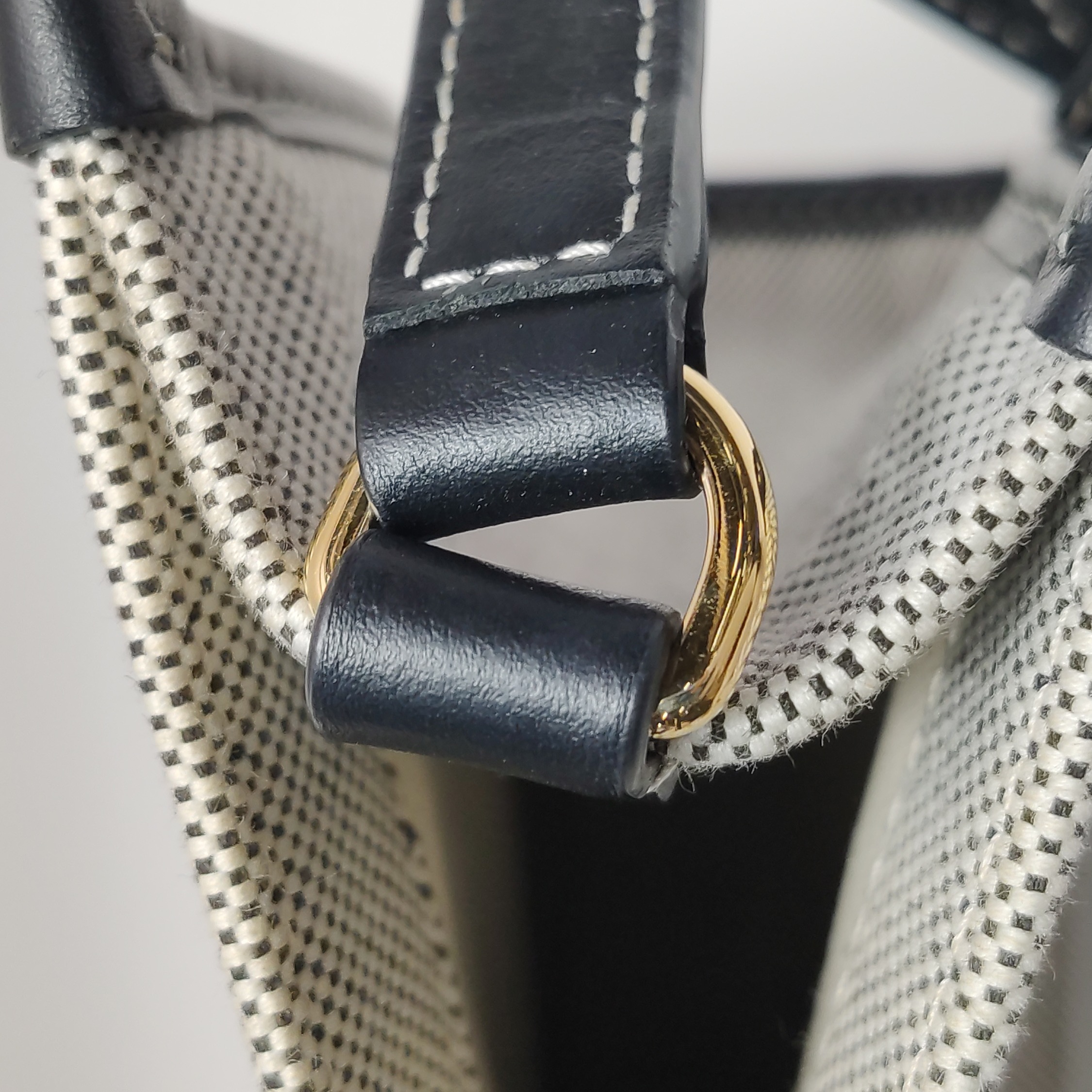 Burberry Freya Shopping Tote Canvas with Leather Mini — photo 9 of 15
