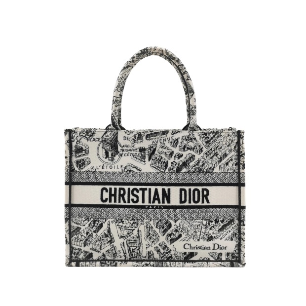 Christian Dior Book Tote Embroidered Canvas Medium — pre-owned, Vierlot