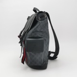 Gucci Double Pocket Buckle Backpack GG Coated Canvas Large — thumbnail 3