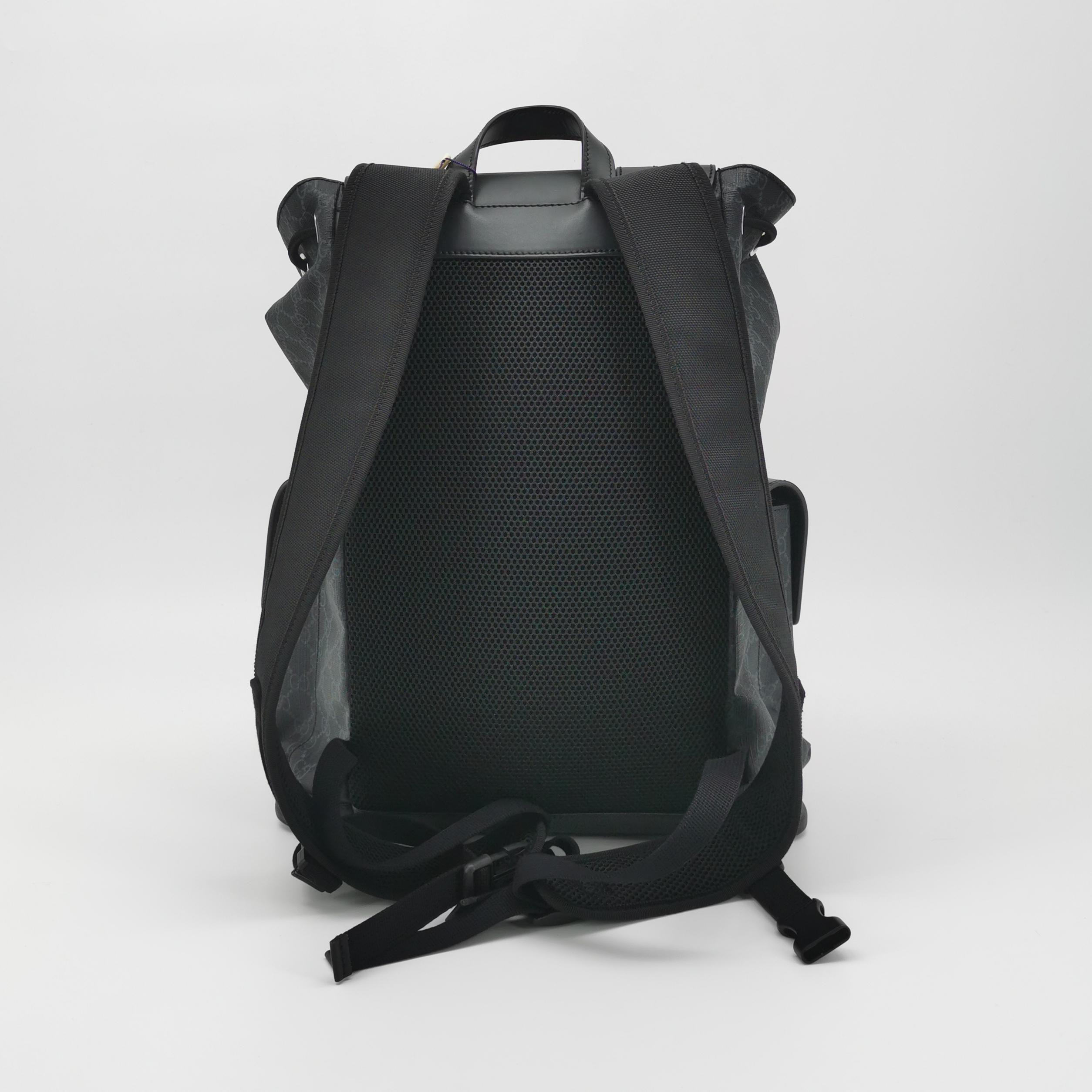 Gucci Double Pocket Buckle Backpack GG Coated Canvas Large — photo 5 of 19