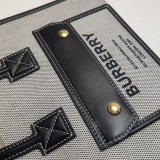 Burberry Freya Shopping Tote Canvas with Leather Mini — thumbnail 9
