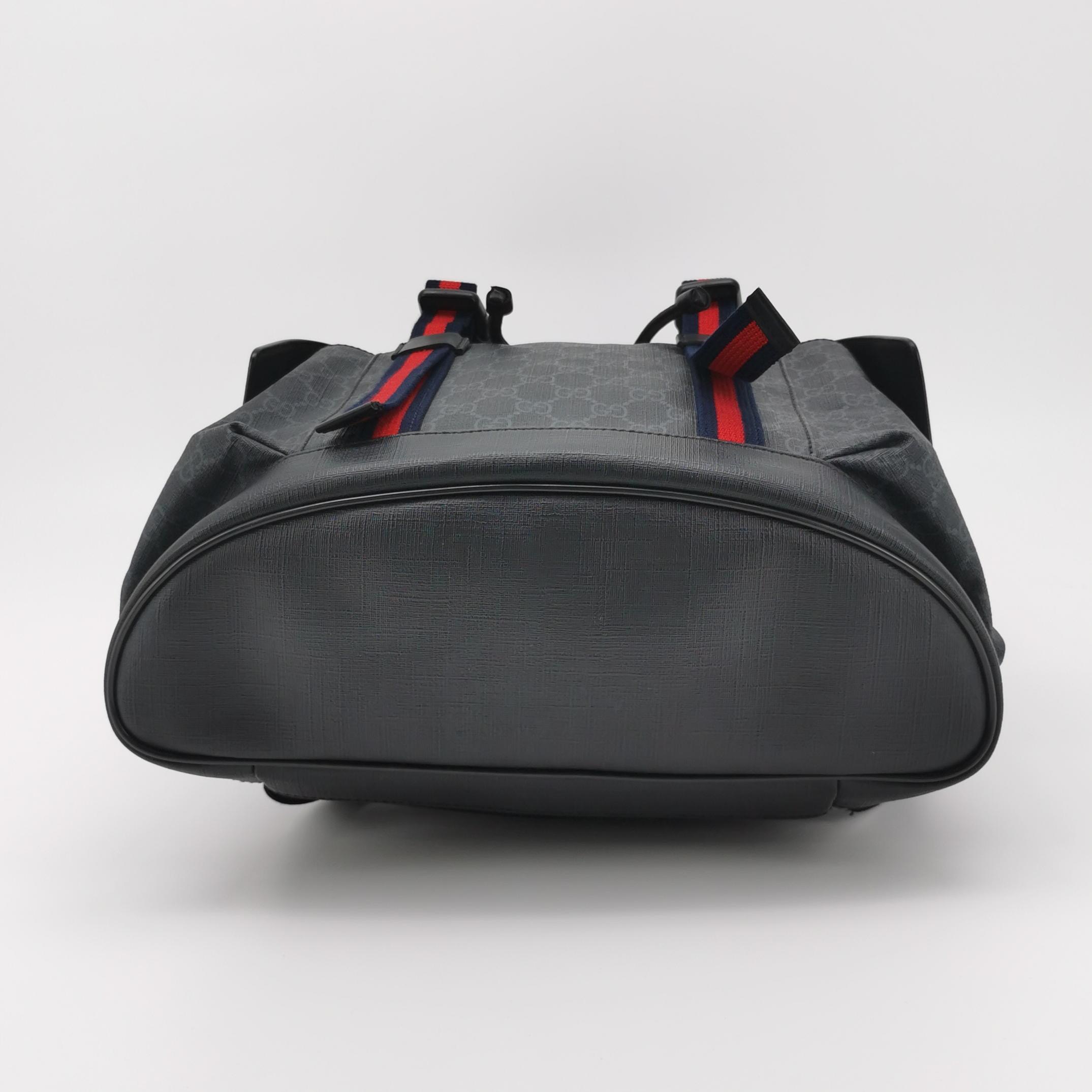 Gucci Double Pocket Buckle Backpack GG Coated Canvas Large — photo 6 of 19