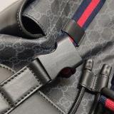 Gucci Double Pocket Buckle Backpack GG Coated Canvas Large — thumbnail 10