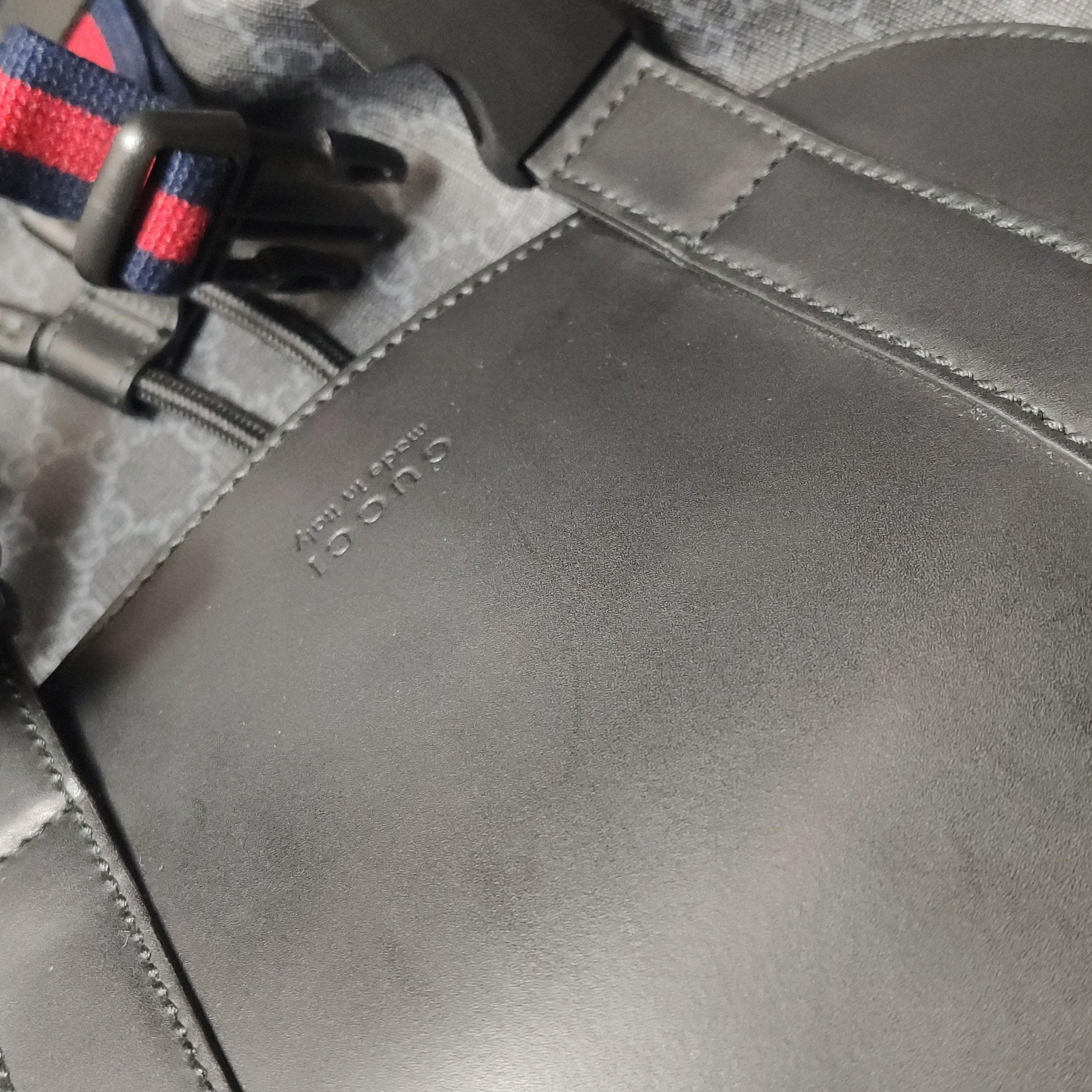 Gucci Double Pocket Buckle Backpack GG Coated Canvas Large — photo 11 of 19