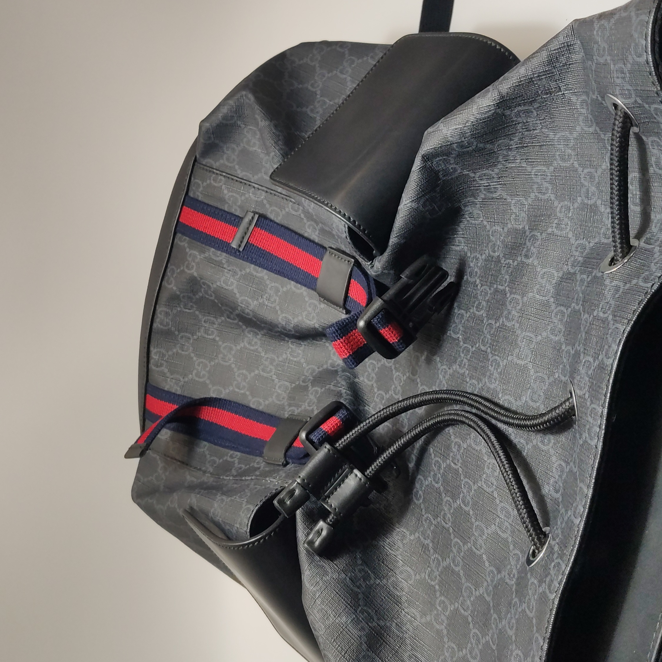 Gucci Double Pocket Buckle Backpack GG Coated Canvas Large — photo 19 of 19