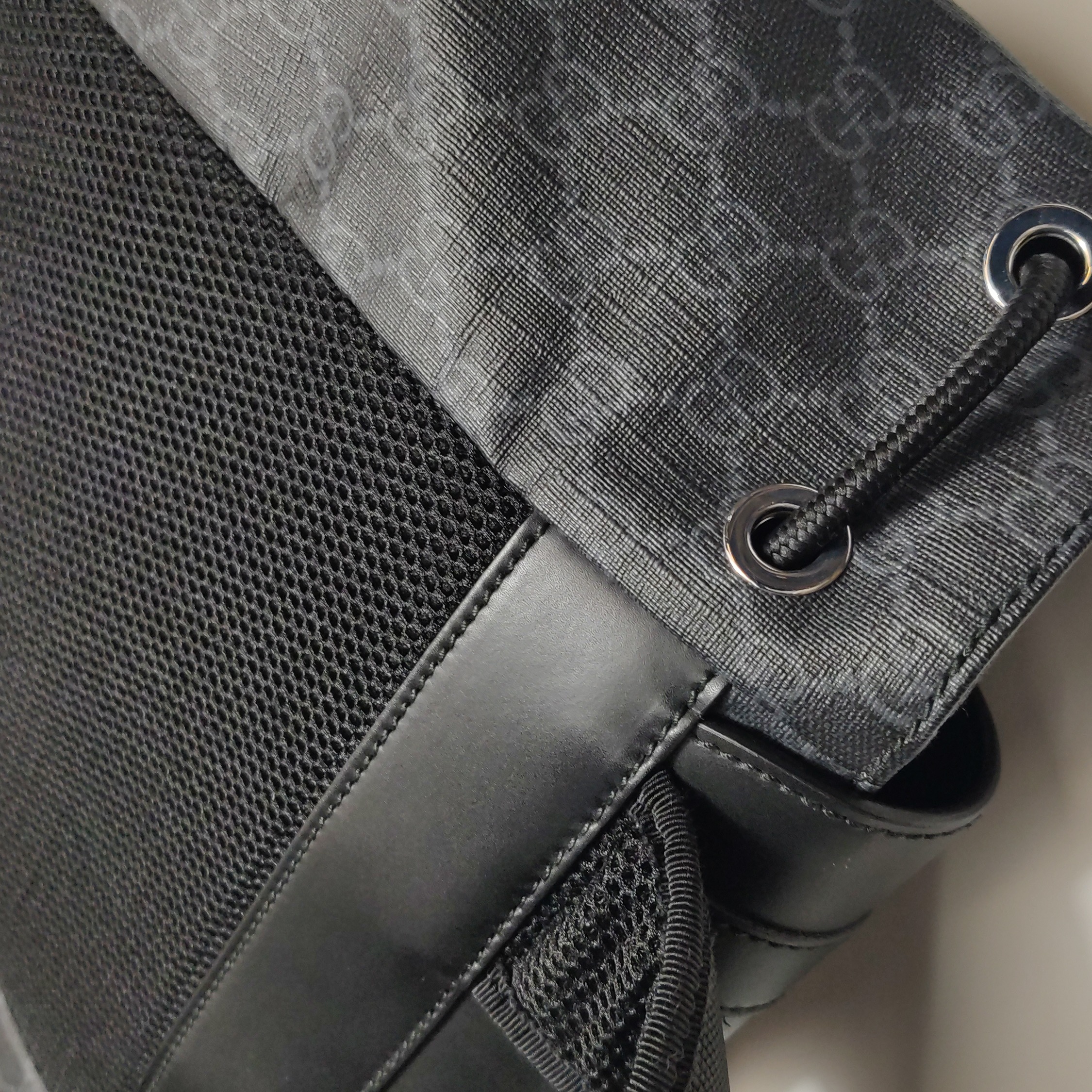 Gucci Double Pocket Buckle Backpack GG Coated Canvas Large — photo 14 of 19