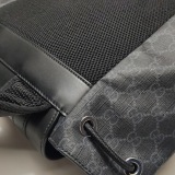 Gucci Double Pocket Buckle Backpack GG Coated Canvas Large — thumbnail 14
